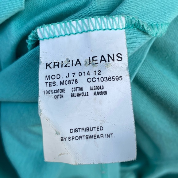 Krizia Jeans cotton top with long sleeves, IT Sz 42 - Picture 6 of 6